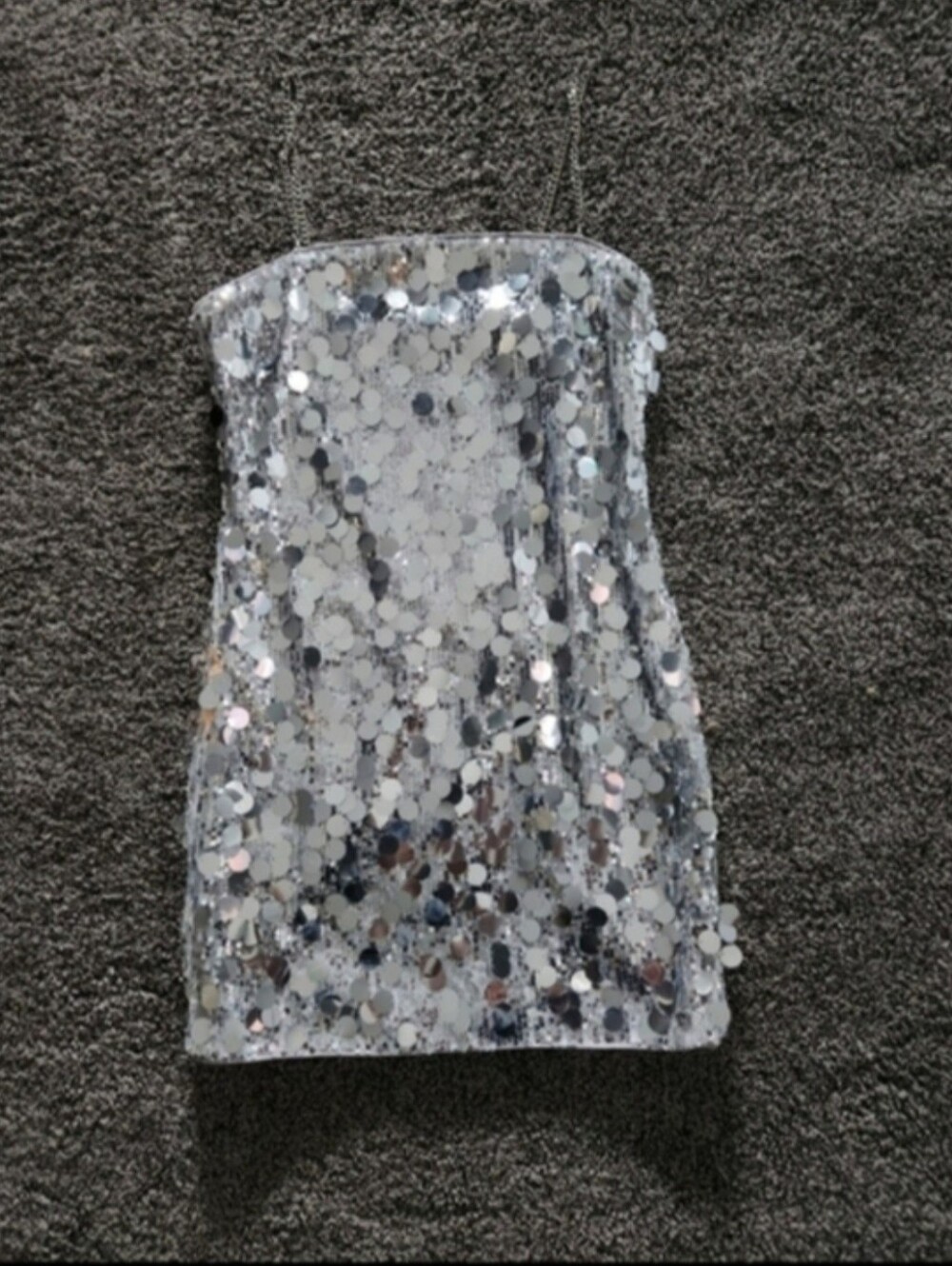 Silver slip dress